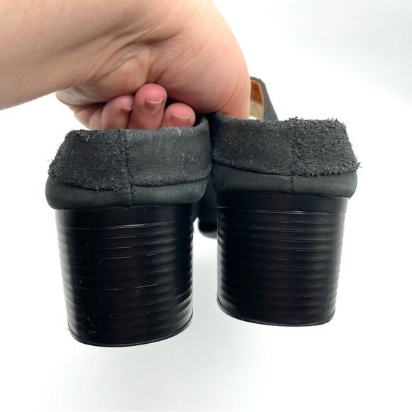 Hopp Black Nubuck Collared Mule US 10.5 - Picture 5 of 10